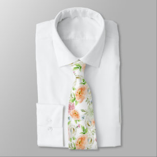 Corbata Patrón de Rosas románticos Pastel