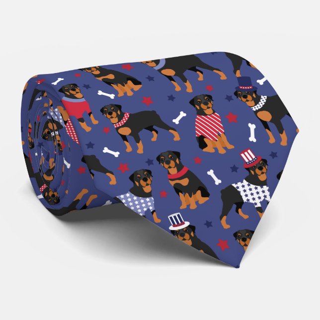 Corbata Patrón de rotulador patriótico (Enrollado)