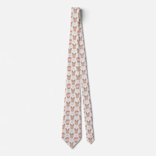Corbata Patrón de Santa y Reno Adorable