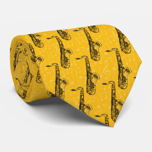 Corbata Patrón de Saxofón Saxofonista Músico de Jazz Amari