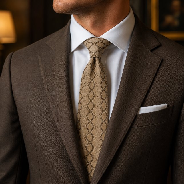 Corbata Patrón de serpiente de lujo Elegante dinero antigu (Subido por el creador)