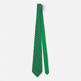 Corbata Patrón de Shamrock Púrpura Verde Monogramado