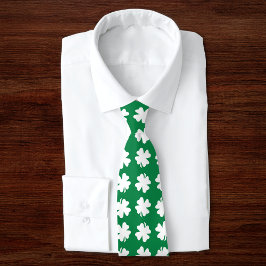Corbata Patrón de Shamrock verde San Patricio