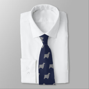 Corbata Patrón de siluetas de perro Cocker Spaniel inglés