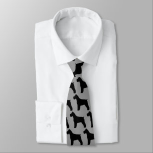 Corbata Patrón de siluetas de perro Schnauzer