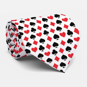 Corbata Patrón de símbolos de cartas de juego retro
