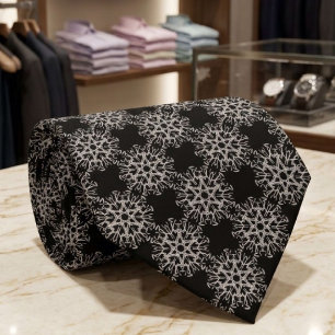 Corbata Patrón de simetría circular de pulsar blanco sobre