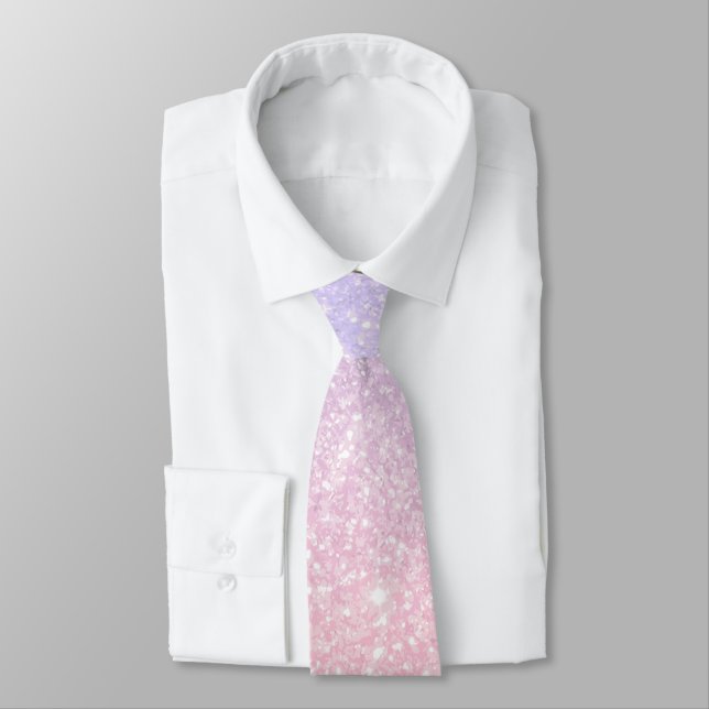 Corbata Patrón De Sueño Pastel Rosa Y Azul (Atado)