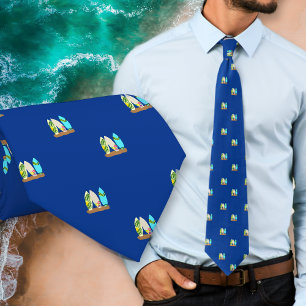 Corbata Patrón de tablas de surf pequeñas