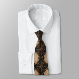 Corbata Patrón de talla de madera gótica (4)