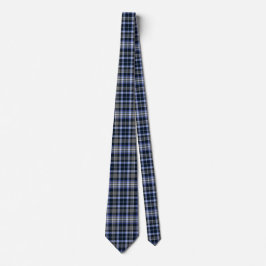 Corbata Patrón de Tartán azul gris moderno