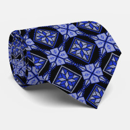 Corbata Patrón de tártaro de Henna azul y negro