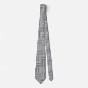 Corbata Patrón de tejido de rayas grises