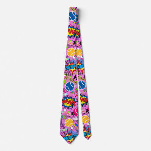 Corbata Patrón 🎾 de tenis ecléctico 😍 🤩 rosa