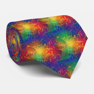 Corbata Patrón de textura de mármol arcoíris