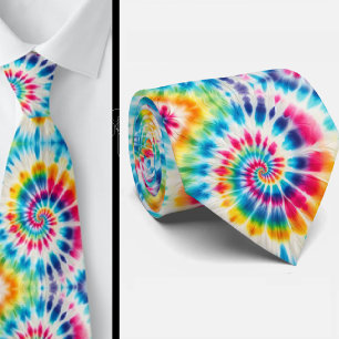 Corbata Patrón de Tie-Dye Psicodélico