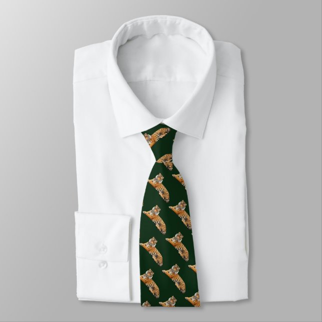 Corbata Patrón de tigre (Atado)