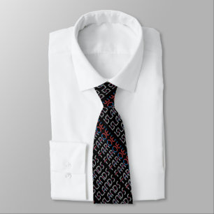Corbata Patrón de tipografía de colores de la bandera de