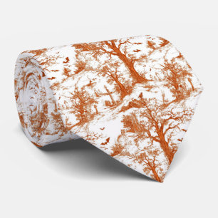 Corbata Patrón de Toile de Jouy de Cementerio de Halloween