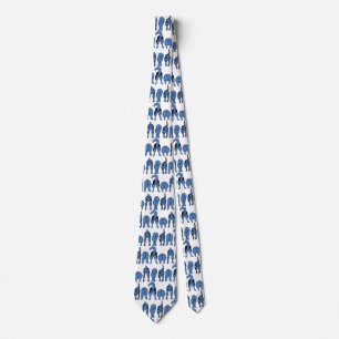 Corbata Patrón de Traseros de Perro Azul