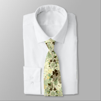 Corbata Patrón de trébol de acuarela elegante