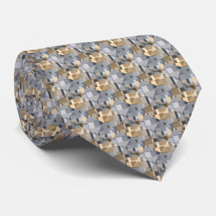 Corbata Patrón de trendy marrón/azul
