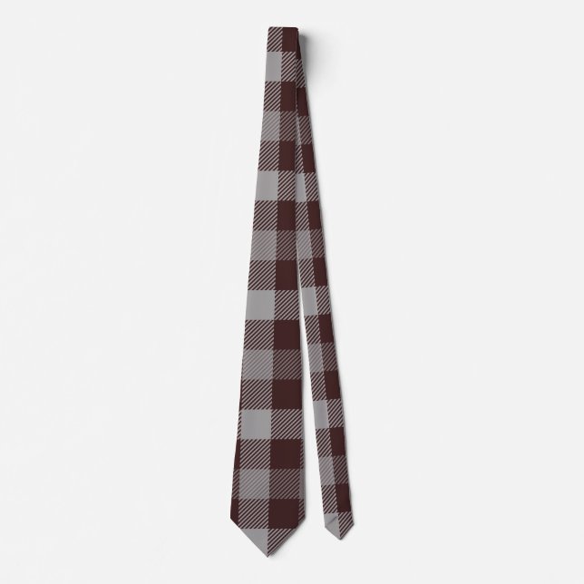 Corbata Patrón de trenzado de marrón, gris y taúpe (Anverso)