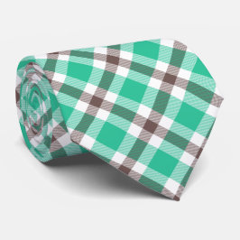 Corbata Patrón de trenzado verde marrón moderno