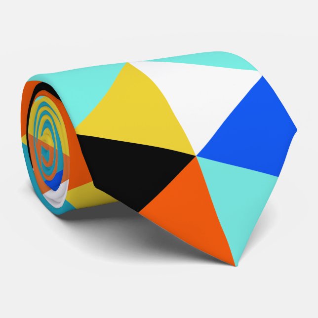 Corbata Patrón de triángulo de abstrato geométrico (Enrollado)