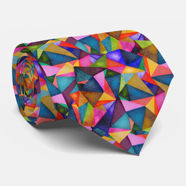 Corbata Patrón de triángulo geométrico (Enrollado)