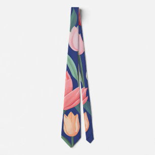 Corbata Patrón de tulipanes.