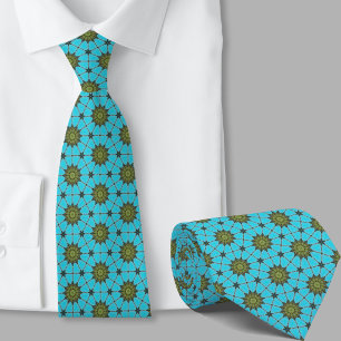 Corbata Patrón de turquesa divertido y colorido