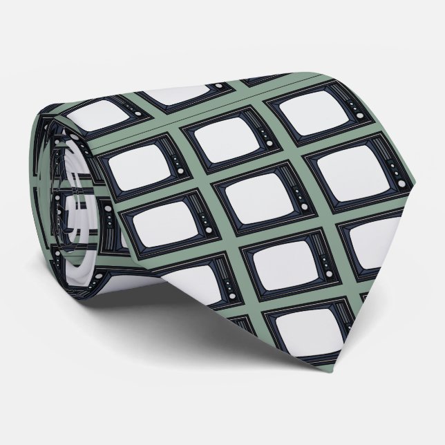 Corbata Patrón de TV clásico antiguo retro de televisión (Enrollado)
