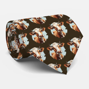 Corbata Patrón de vaca con azulejos genial