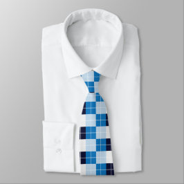 Corbata Patrón de verificación azul