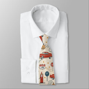 Corbata Patrón de viaje por carretera vintage (2)