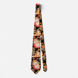 Corbata Patrón de vibraciones otoñales Porcupine Negro BG