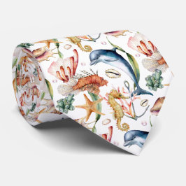 Corbata Patrón de vida marina costera