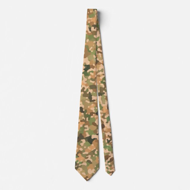 Corbata Patrón de vídeo - Naranja verde marrón negro (Anverso)