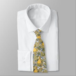 Corbata Patrón de vides de calabaza vintage