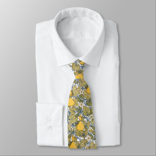 Corbata Patrón de vides de calabaza vintage
