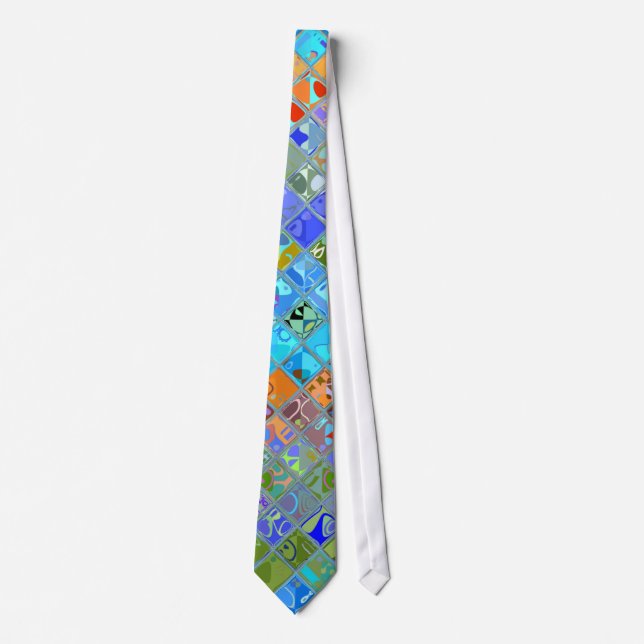 Corbata Patrón de vidrio emplomado de mosaico abstracto (Anverso)