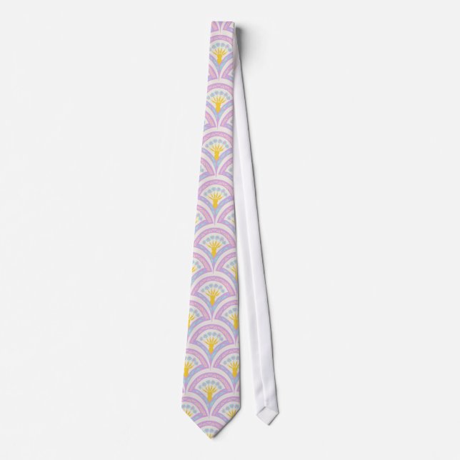 Corbata Patrón de vieira pastel (Anverso)