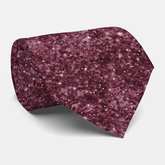 Corbata Patrón de Vino de Zarzamora  (Enrollado)