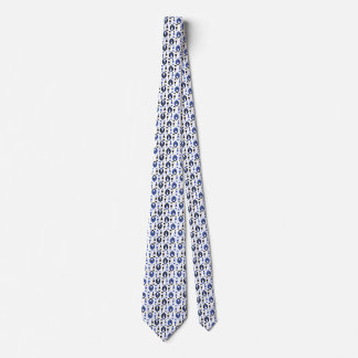Corbata Patrón de vino negro y azul