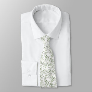 Corbata Patrón de vinos de color verde claro pastel