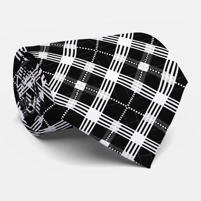 Corbata Patrón de yeso negro de baldosas de Guay (Enrollado)