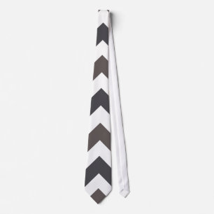 Corbata Patrón de zigzag de Chevron gris