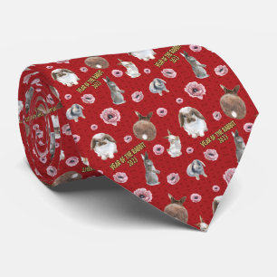 Corbata Patrón del año lunar chino del conejo 2023