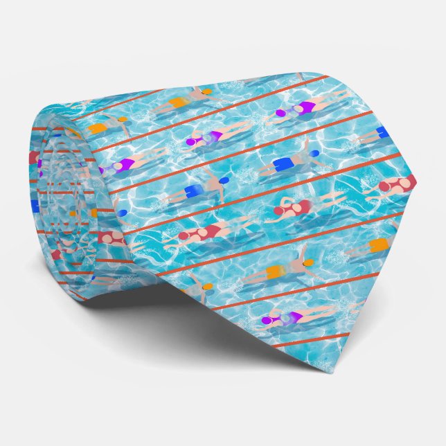 Corbata Patrón del equipo de natación de los Laps (Enrollado)